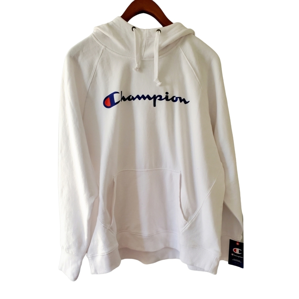 Champion Brand Athletic Wear White HoodieSweatshirt Size Xl New With Tags